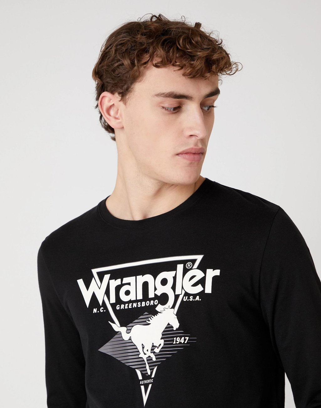 MĘSKI LONGSLEEVE WRANGLER LS MODERN AMERICANA BLACK W7G0D3100