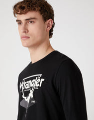 MĘSKI LONGSLEEVE WRANGLER LS MODERN AMERICANA BLACK W7G0D3100