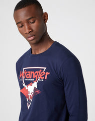 MĘSKI LONGSLEEVE WRANGLER LS MODERN AMERICANA NAVY W7G0D3114