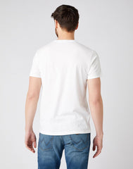 MĘSKI T-SHIRT WRANGLER AMERICANA TEE WHITE W7J6D3989