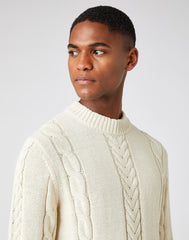 MĘSKI SWETER WRANGLER HEMP KNIT NATURAL ECRU W8C1QXC03