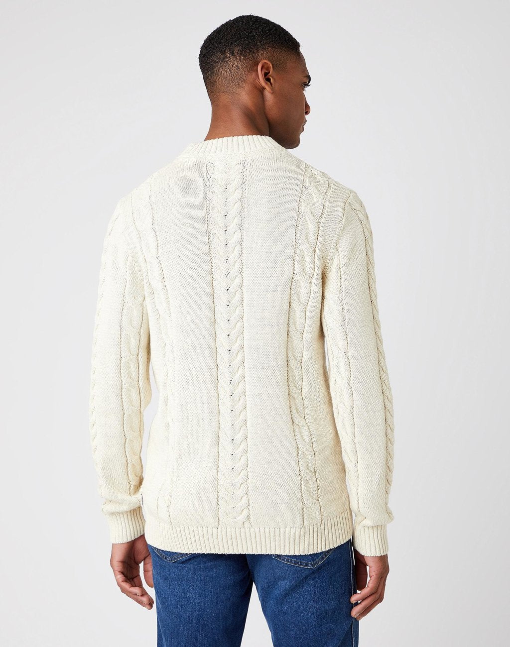 MĘSKI SWETER WRANGLER HEMP KNIT NATURAL ECRU W8C1QXC03