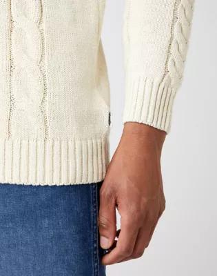 MĘSKI SWETER WRANGLER HEMP KNIT NATURAL ECRU W8C1QXC03