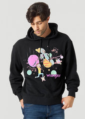 MESKA BLUZA WRANGLER RICK&MORTY HOODIE BLACK W6R2HN100