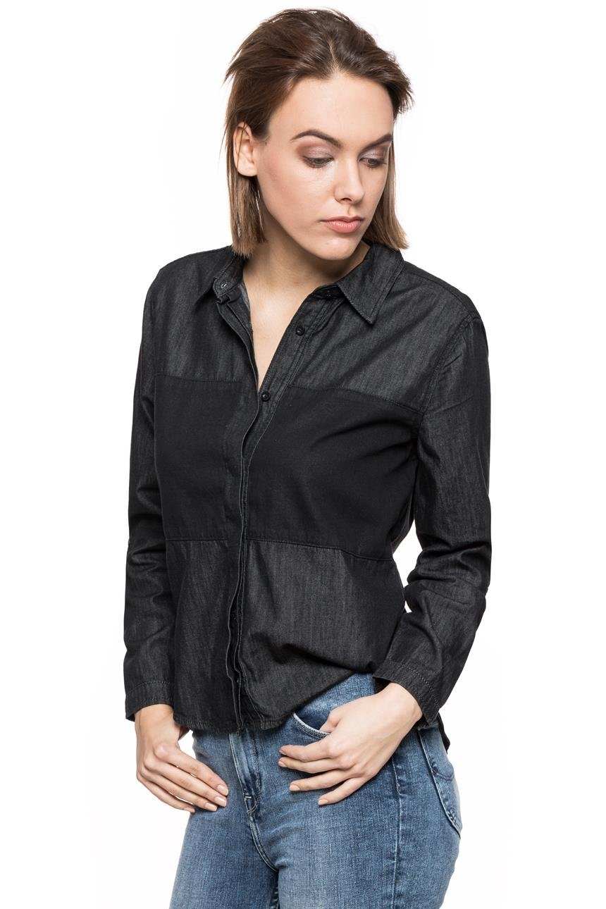 KOSZULA DAMSKA LEE COATED SHIRT BLACK L51CKETGS OUTLET