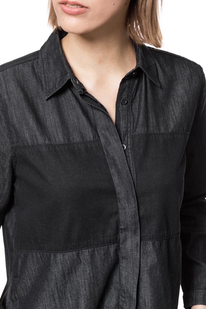 KOSZULA DAMSKA LEE COATED SHIRT BLACK L51CKETGS OUTLET