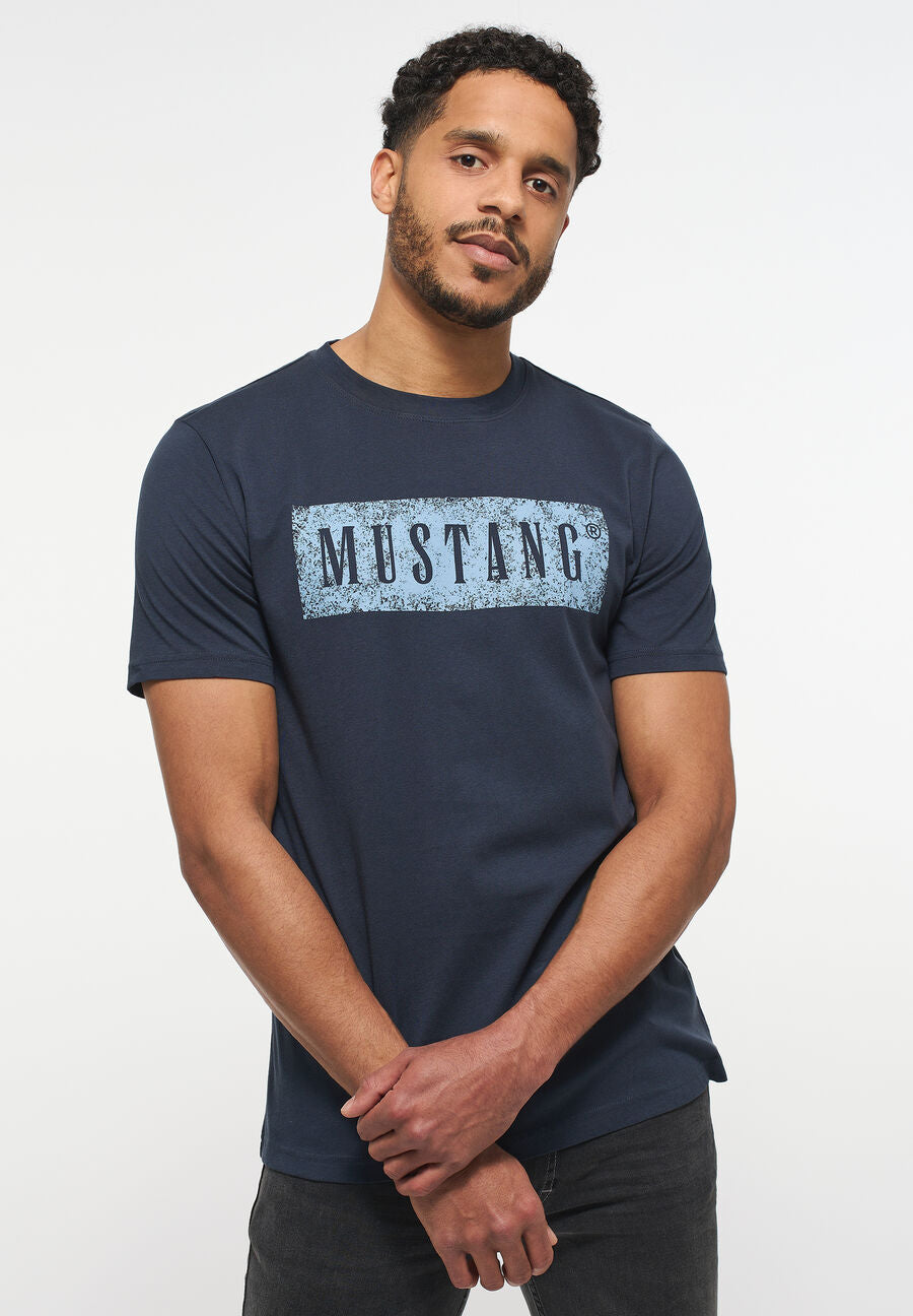 MUSTANG ALEX C PRINT MĘSKI T-SHIRT KOSZULKA LOGO OUTER SPACE 1013520 5330