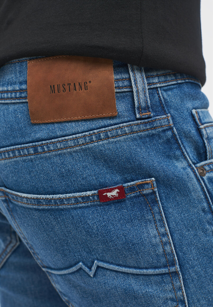 MUSTANG OREGON TAPERED MĘSKIE SPODNIE JEANSOWE JEANSY DENIM BLUE 1013667 5000 582