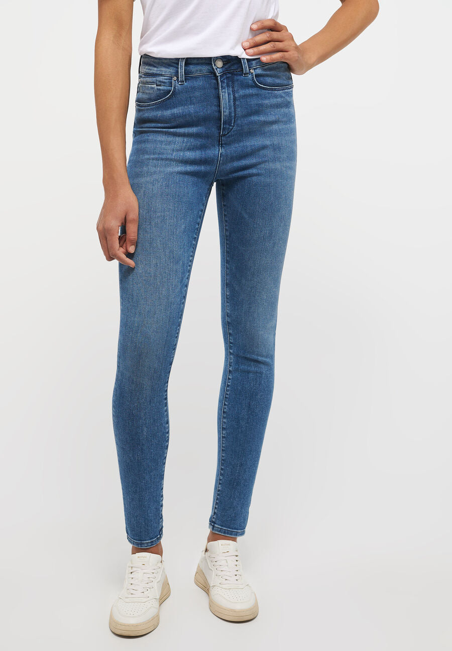 MUSTANG GEORGIA SUPER SKINNY DAMSKIE SPODNIE JEANSOWE JEANSY DENIM BLUE 1013578 5000 682