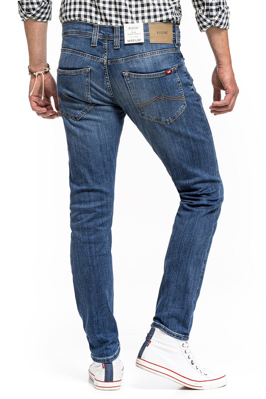 MUSTANG OREGON TAPERED MĘSKIE SPODNIE JEANSOWE JEANSY DENIM BLUE 1014041 5000 883