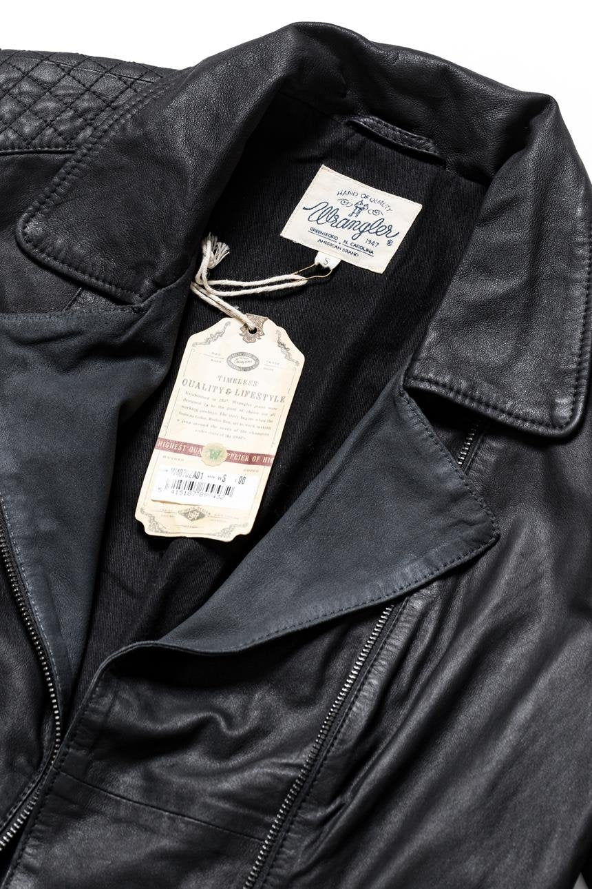 DAMSKA KURTKA SKÓRZANE WRANGLER DAISY LEATHER JACKET BLACK W4070ZA01