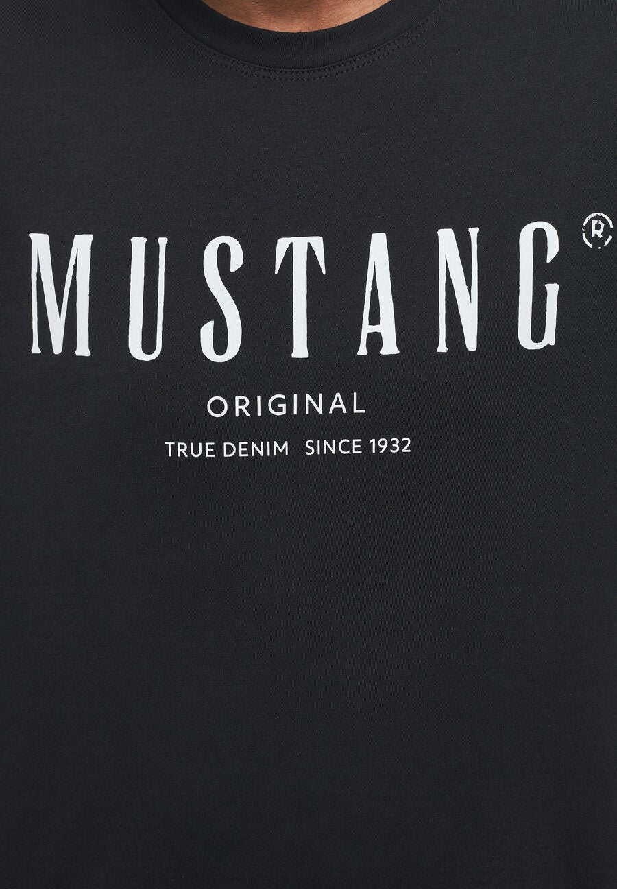 MUSTANG ALEX C PRINT MĘSKI T-SHIRT KOSZULKA BLACK 1013802 4142