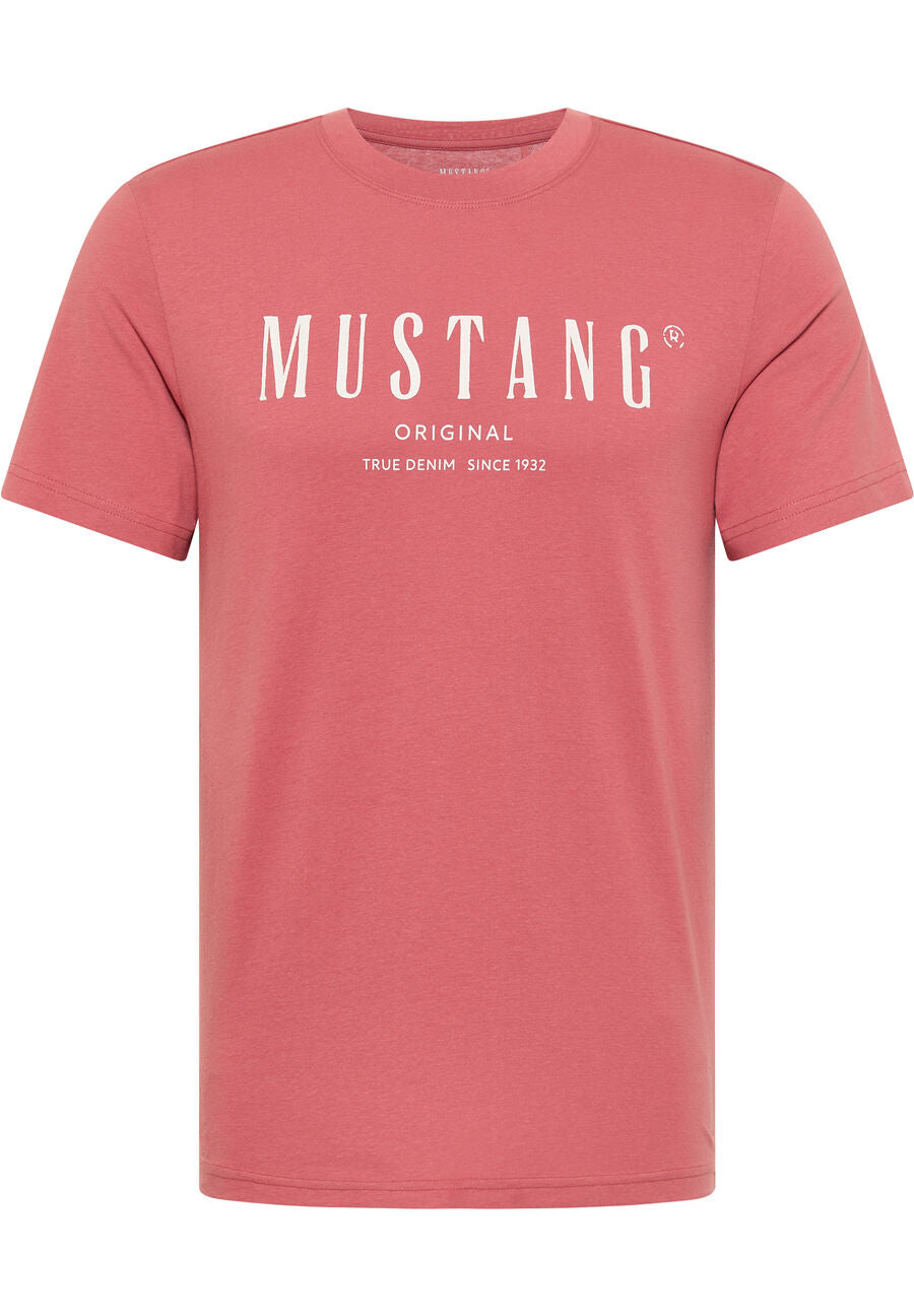 MUSTANG ALEX C PRINT MĘSKI T-SHIRT KOSZULKA LOGO NADRUK DUSTY CEDAR 1013802 8268