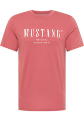 MUSTANG ALEX C PRINT MĘSKI T-SHIRT KOSZULKA LOGO NADRUK DUSTY CEDAR 1013802 8268