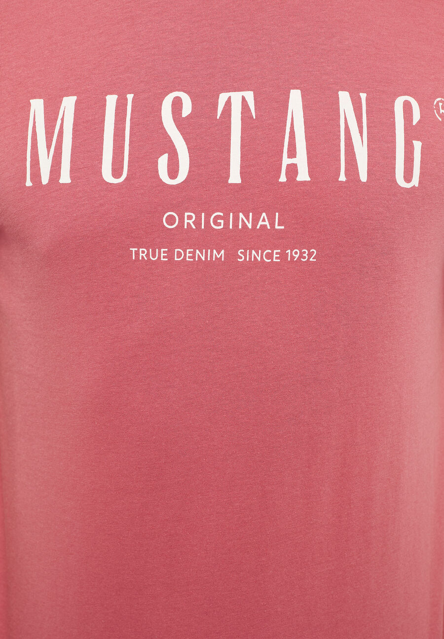 MUSTANG ALEX C PRINT MĘSKI T-SHIRT KOSZULKA LOGO NADRUK DUSTY CEDAR 1013802 8268