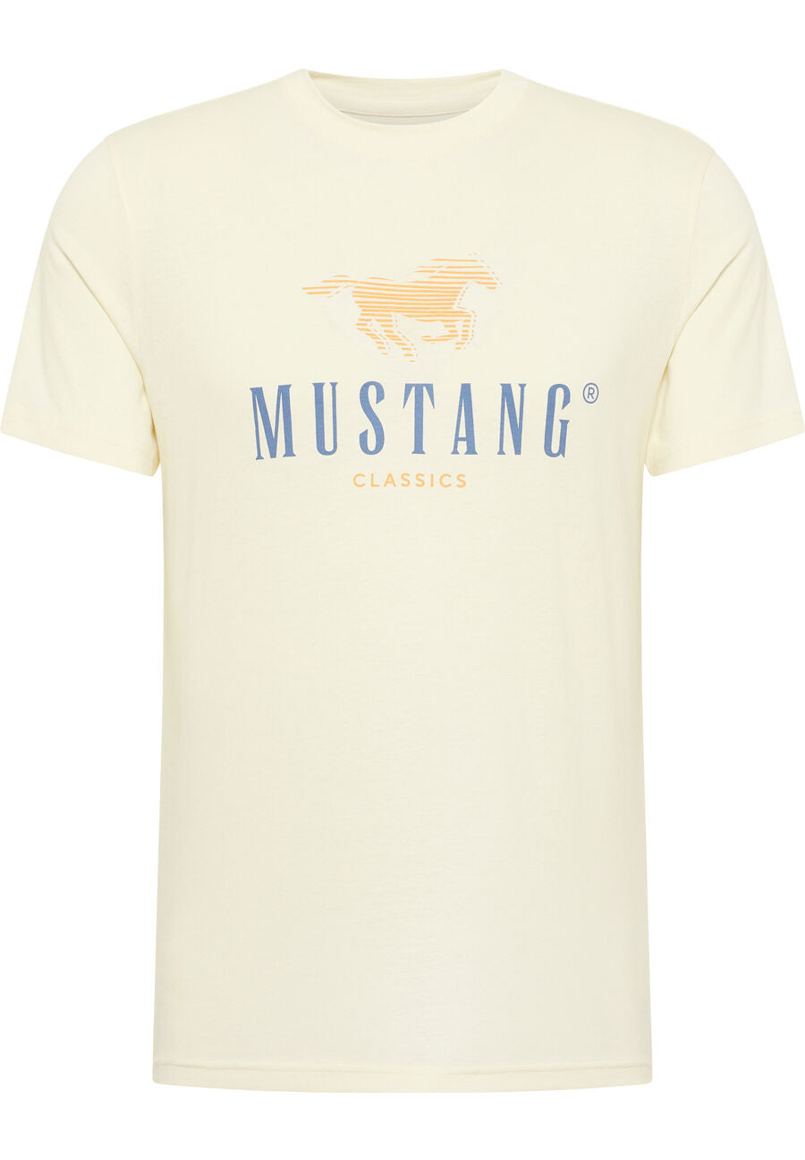 MUSTANG ALEX C PRINT MĘSKI T-SHIRT KOSZULKA NADRUK LOGO PRISTINE 1013808 8001