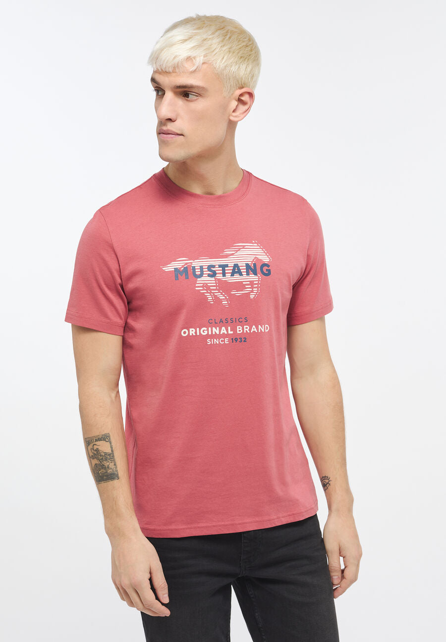 MUSTANG ALEX C PRINT MĘSKI T-SHIRT KOSZULKA LOGO NADRUK 1013828 8268