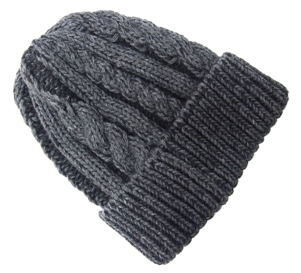 MĘSKA CZAPKA ZIMOWA WRANGLER CABLE HAT DARK GREY W0M09U206