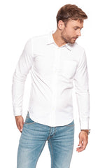 KOSZULA WRANGLER L/S 1 PKT SHIRT WHITE W5953LN12