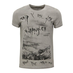 KOSZULKA WRANGLER S/S GLORY T SLEET GREY W7A26FKRW      $