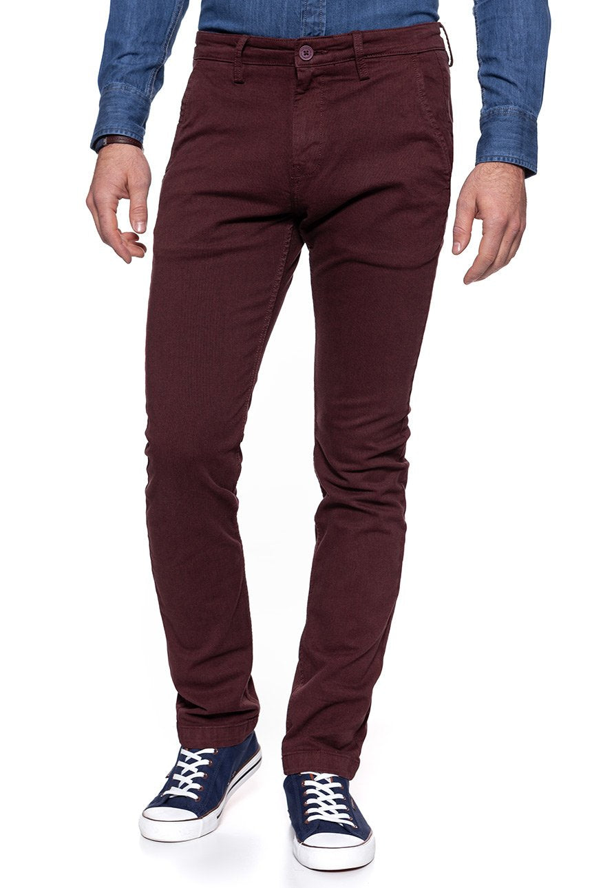 LEE SPODNIE MĘSKIE CHINO BURGUNDY ARRAY L768LL26