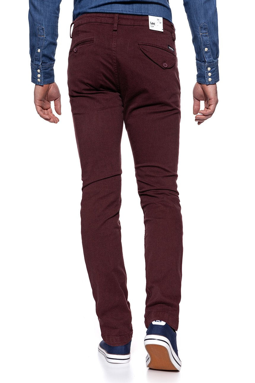 LEE SPODNIE MĘSKIE CHINO BURGUNDY ARRAY L768LL26