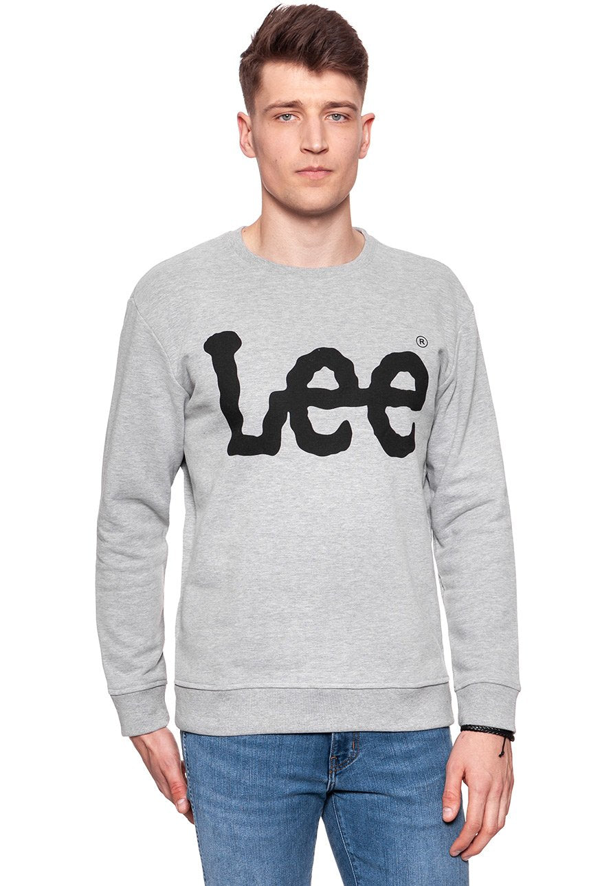 BLUZA MĘSKA LEE LOGO SWS GREY MELE L81QUB37