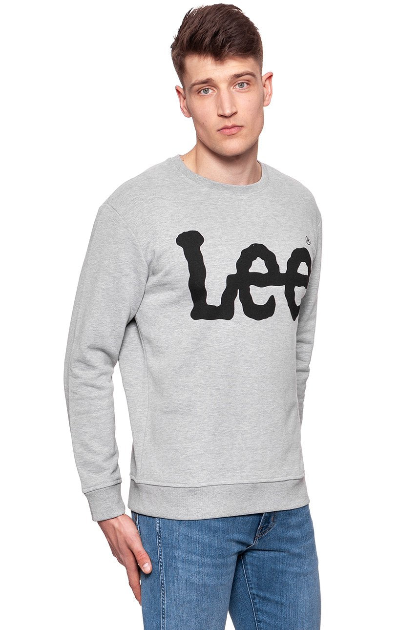 BLUZA MĘSKA LEE LOGO SWS GREY MELE L81QUB37