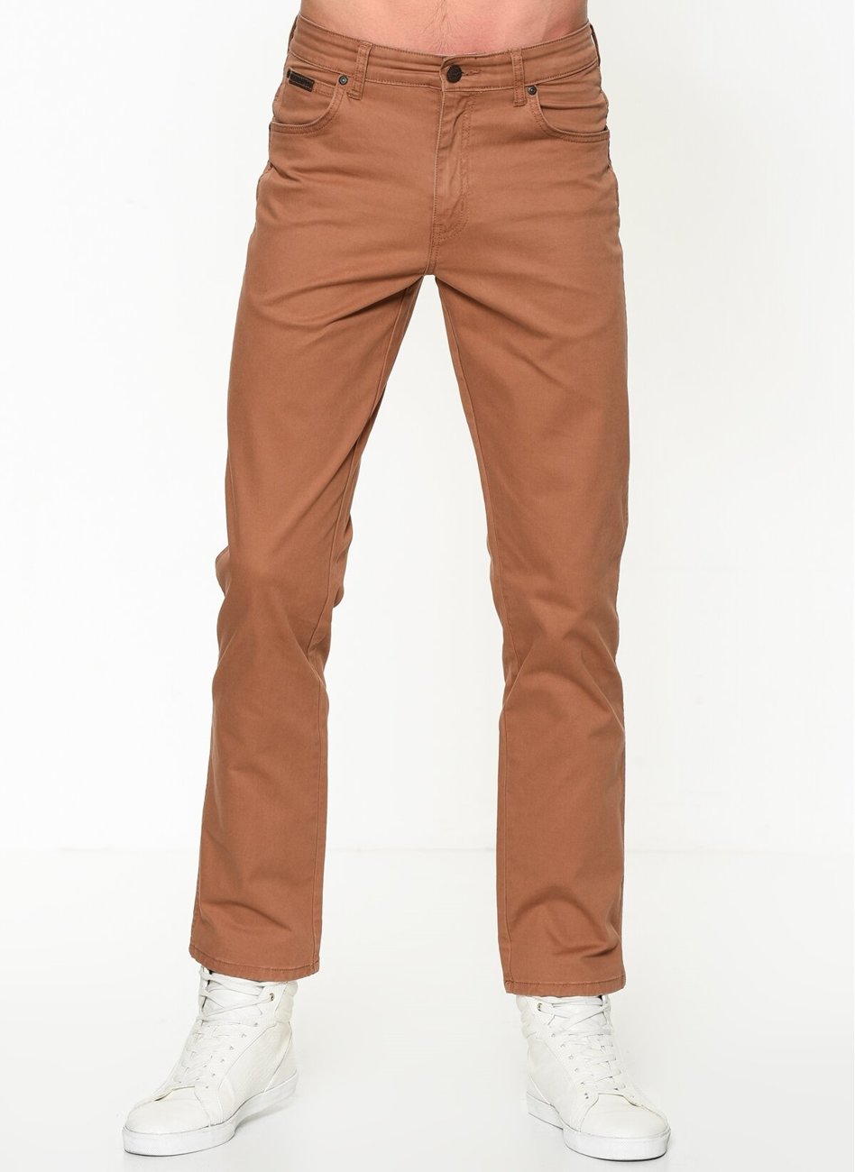 WRANGLER SPODNIE MĘSKIE TEXAS BROWN W121AP89K