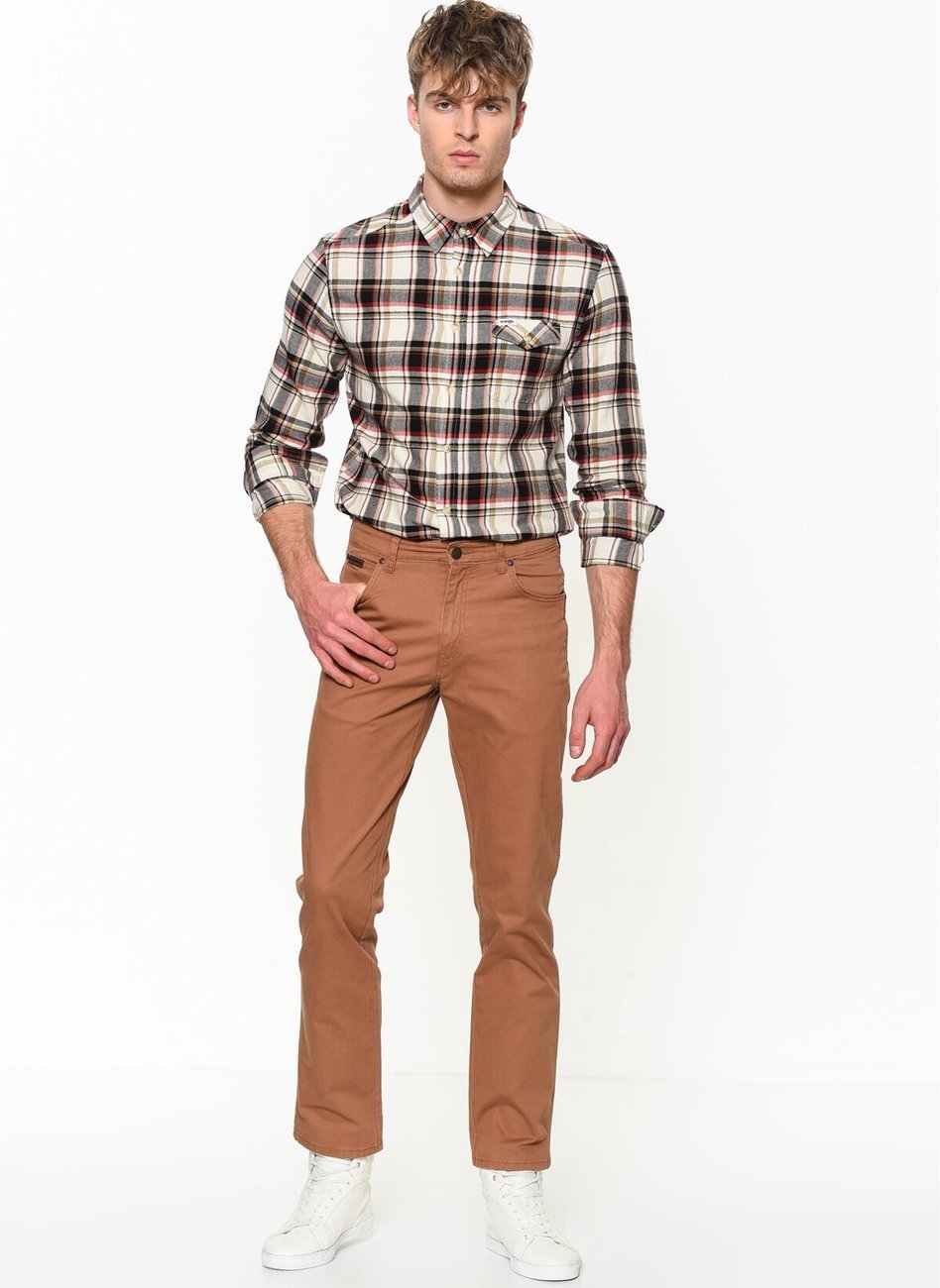 WRANGLER SPODNIE MĘSKIE TEXAS BROWN W121AP89K