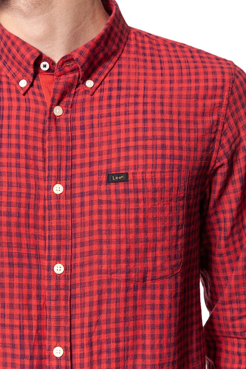 KOSZULA LEE BUTTON DOWN VIBRANT RED L880IESK