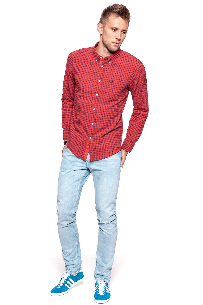 KOSZULA LEE BUTTON DOWN VIBRANT RED L880IESK