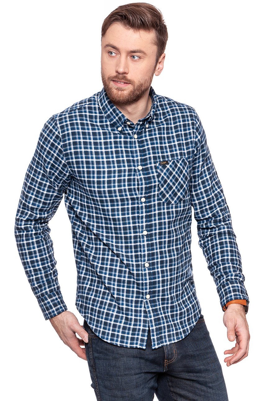 KOSZULA LEE BUTTON DOWN MEDIEVAL BLUE L880NQ13