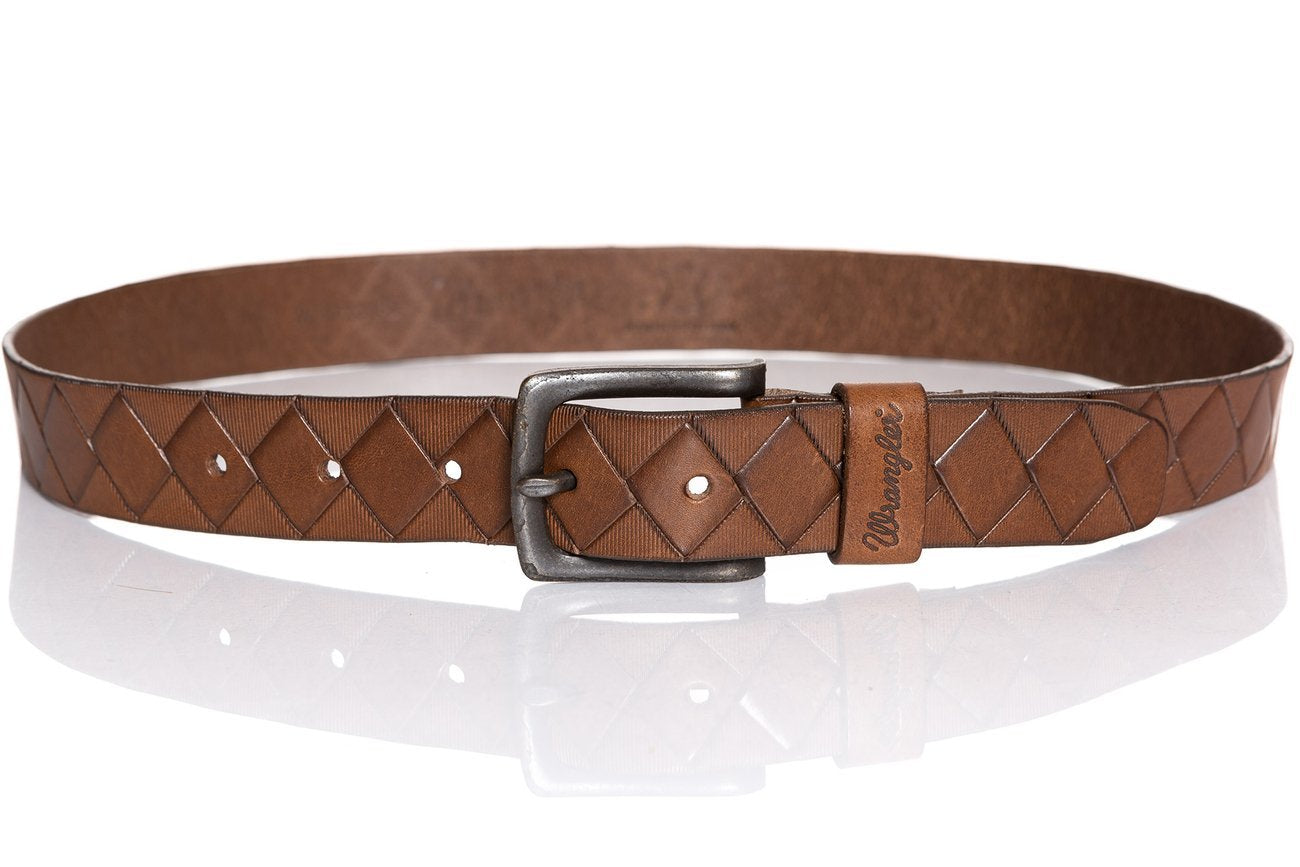 PASEK WRANGLER DIAMOND BELT BROWN W0A62U185