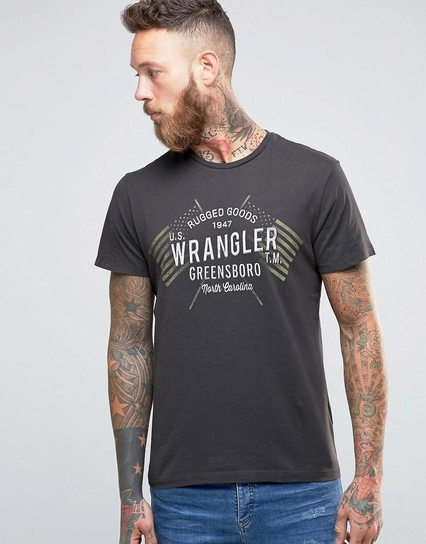 KOSZULKA WRANGLER AMERICANA TEE PHANTOM W7A03FK16      $