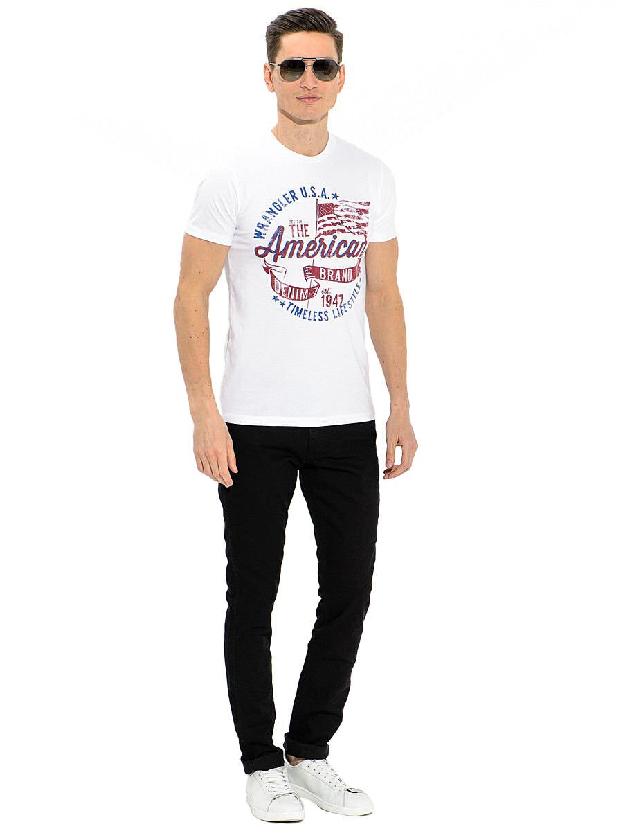 KOSZULKA WRANGLER S/S GRAPHIC T WHITE W7860FQ12      $