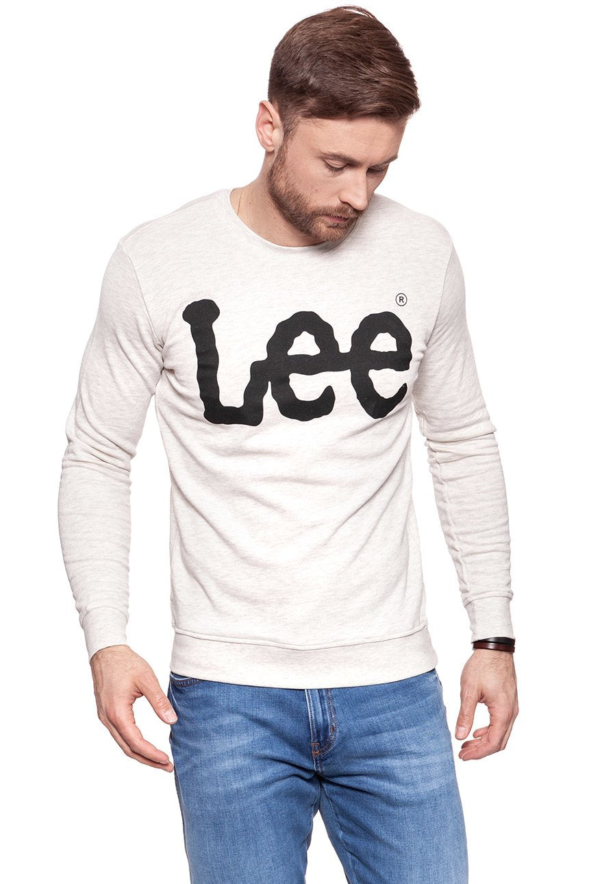 BLUZA MĘSKA LEE LOGO SWS ECRU MELE L80AOT48