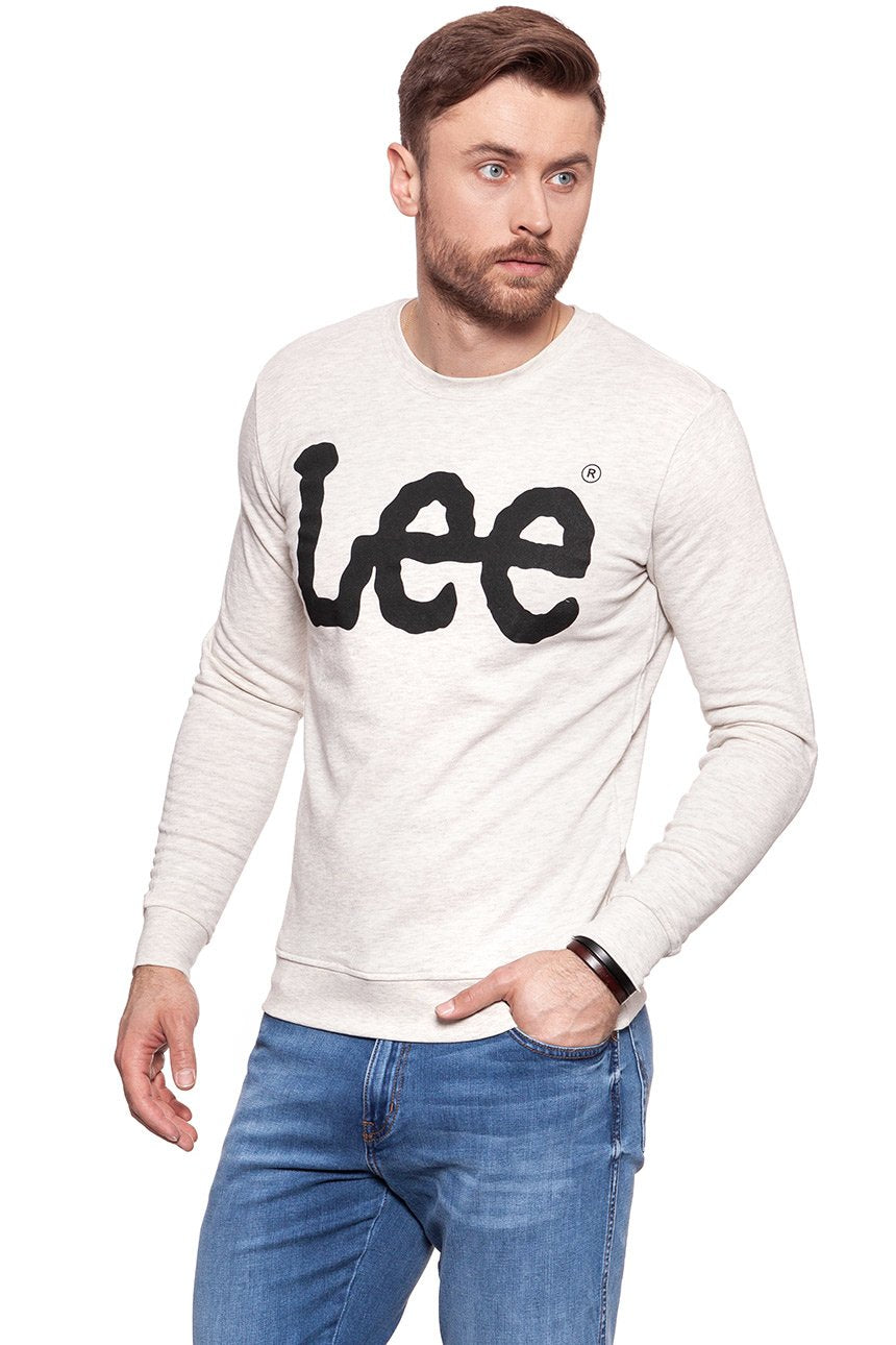 BLUZA MĘSKA LEE LOGO SWS ECRU MELE L80AOT48