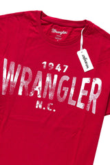 KOSZULKA WRANGLER TEE RED W7A51FK47