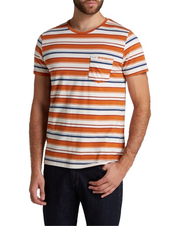 KOSZULKA WRANGLER 1PKT TEE RUST W7972GQ94      $