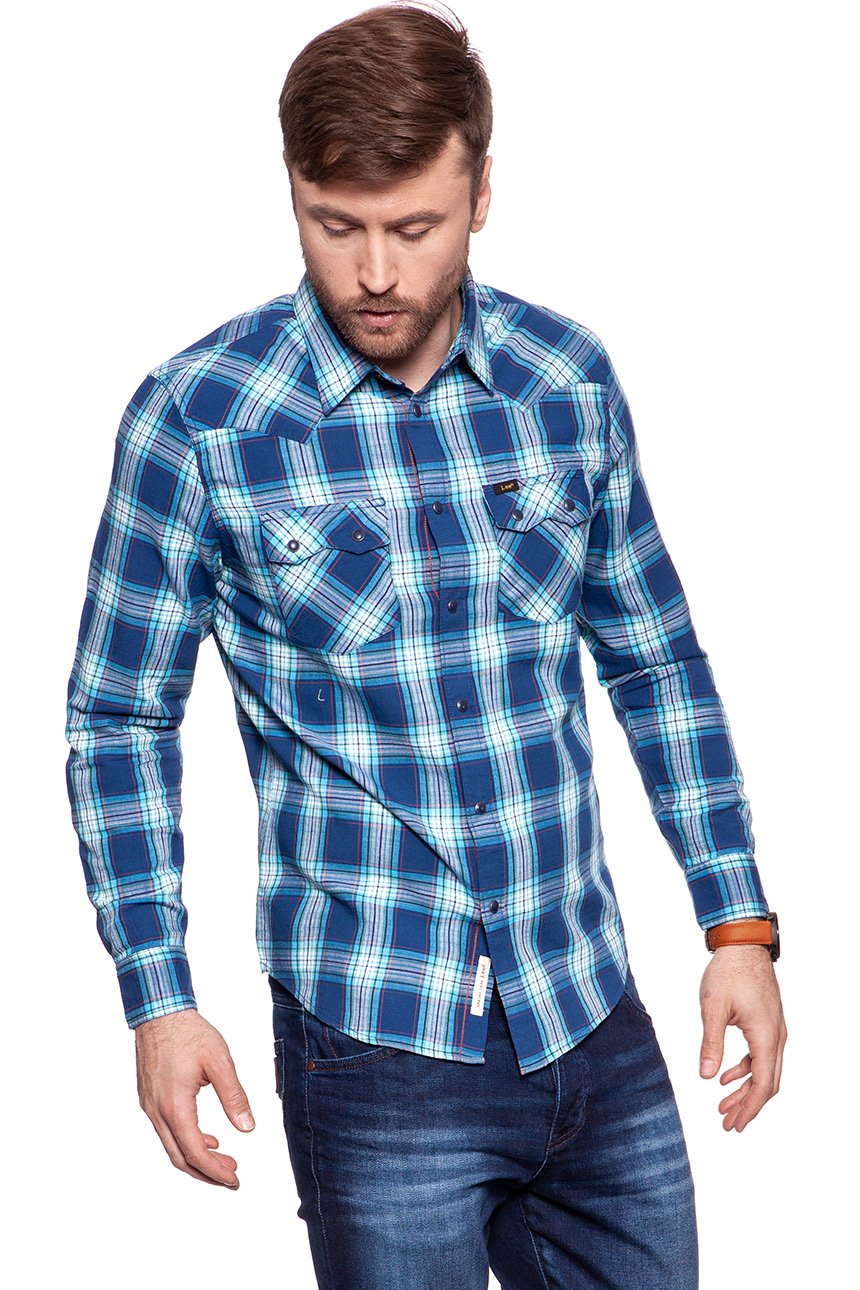 KOSZULA LEE RIDER SHIRT WASHED BLUE L851IVLR