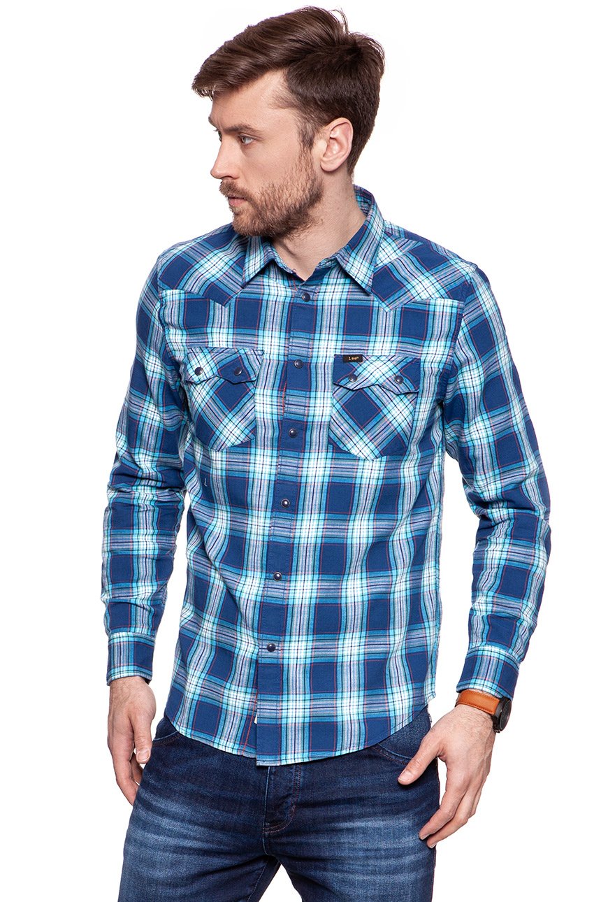 KOSZULA LEE RIDER SHIRT WASHED BLUE L851IVLR