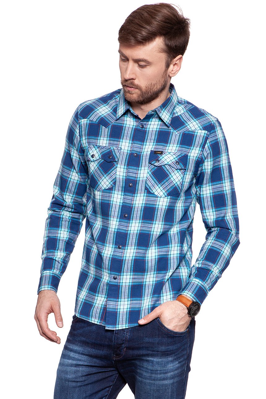 KOSZULA LEE RIDER SHIRT WASHED BLUE L851IVLR