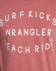 KOSZULKA WRANGLER S/S BEACH RIDE TEE RASPBERRY MELEE W7978FQQY      $