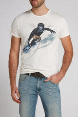 KOSZULKA WRANGLER MONKEY TEE OFFWHITE W7982FK02      $