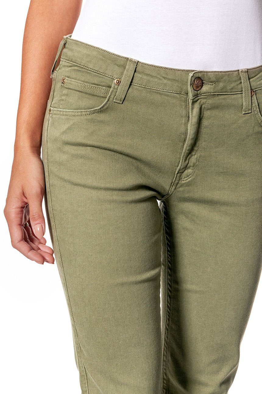 JEANSY DAMSKIE LEE MARION ARMY GREEN L301FRGX