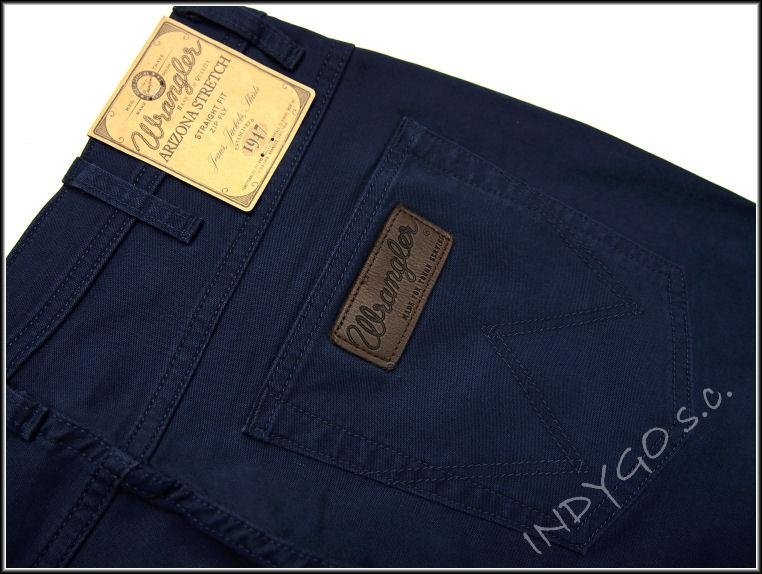 MĘSKIE SPODNIE MATERIAŁOWE WRANGLER ARIZONA STRETCH NAVY W12OT2114      $