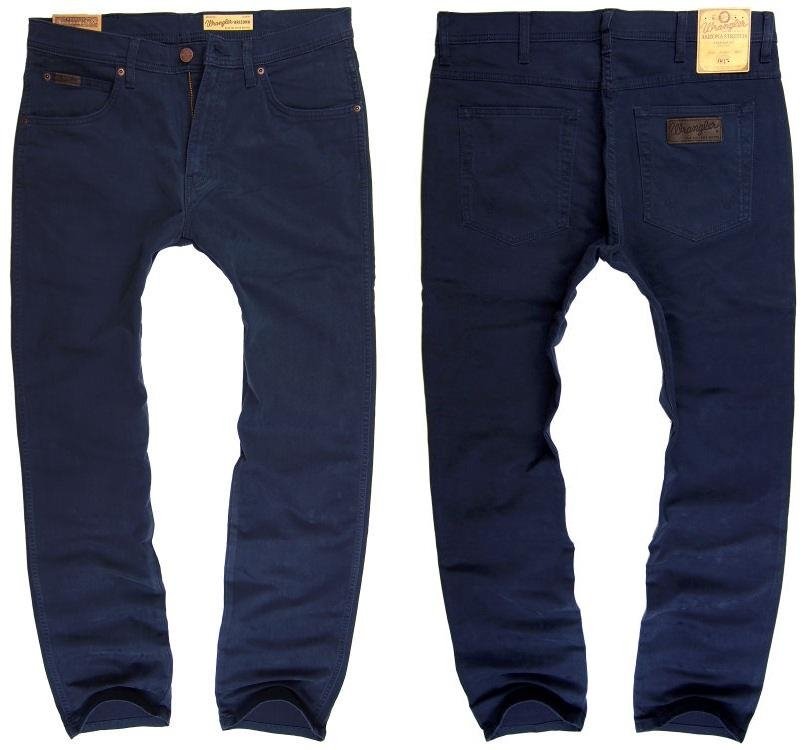 MĘSKIE SPODNIE MATERIAŁOWE WRANGLER ARIZONA STRETCH NAVY W12OT2114      $