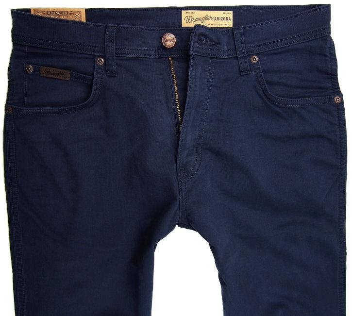 MĘSKIE SPODNIE MATERIAŁOWE WRANGLER ARIZONA STRETCH NAVY W12OT2114      $