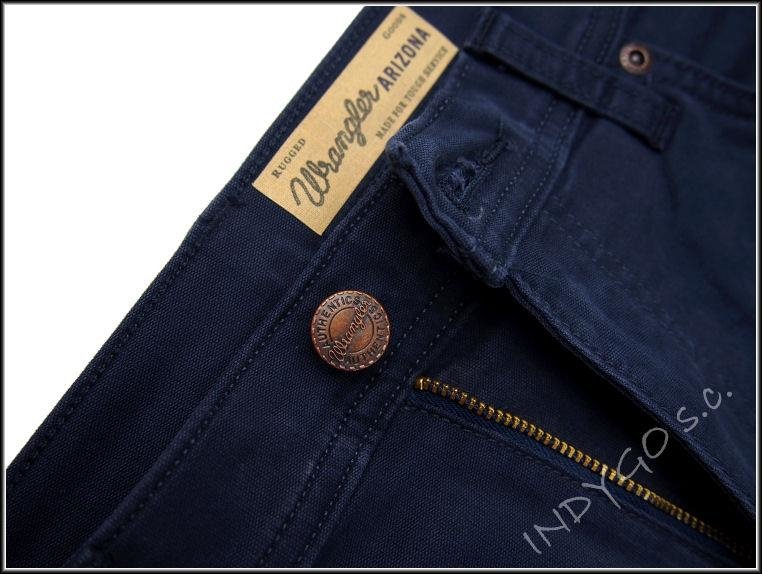 MĘSKIE SPODNIE MATERIAŁOWE WRANGLER ARIZONA STRETCH NAVY W12OT2114      $